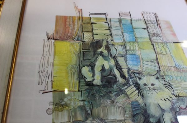 Quadro "Cane e gatto" di P.A.