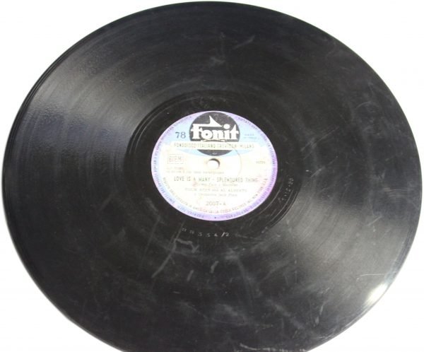 Four aces con Al Alberts: Love is a many-splendored thing / Shine on harvest moon - 78 giri