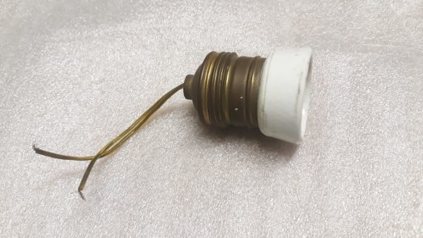 Portalampade in ottone e ceramica attacco grande