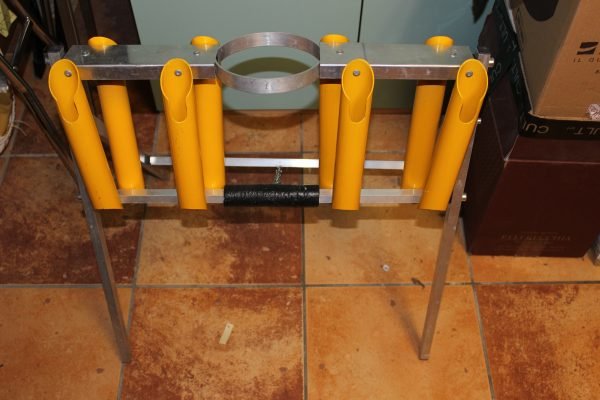 Cavalletto porta-canne 8 tubi in alluminio - immagine 2