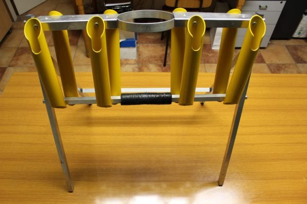 Cavalletto porta-canne 8 tubi in alluminio