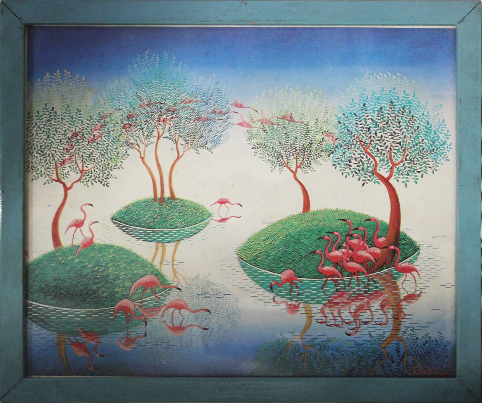 quadro, stampa "l'arcipelago dei Flamingos"