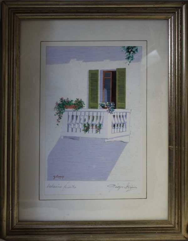 quadro, stampa con balcone