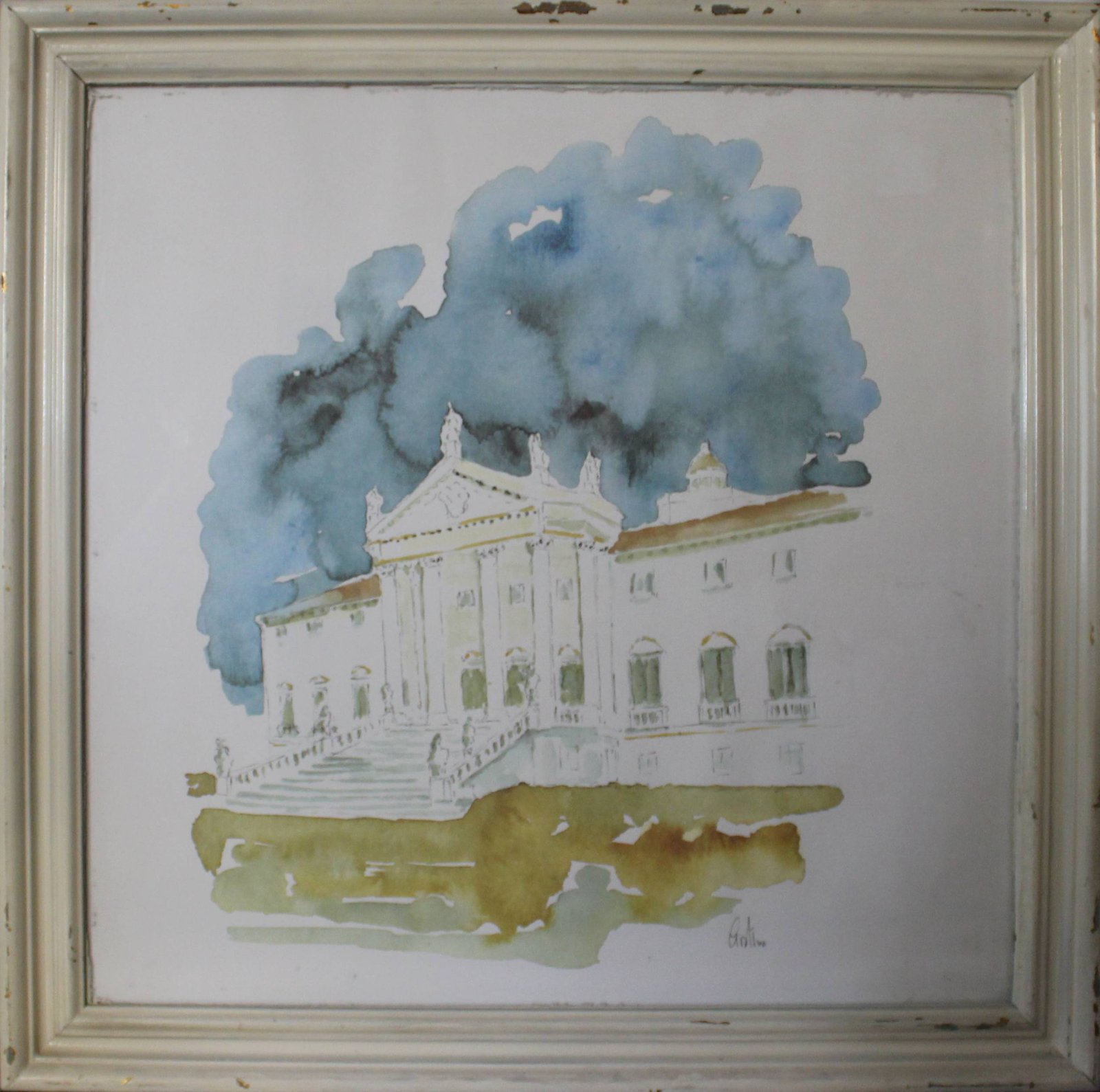 quadro, acquerello su cartone
