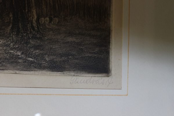 quadro, gregge nel bosco - immagine 3