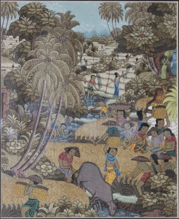 quadro, tema rurale esotico - immagine 2