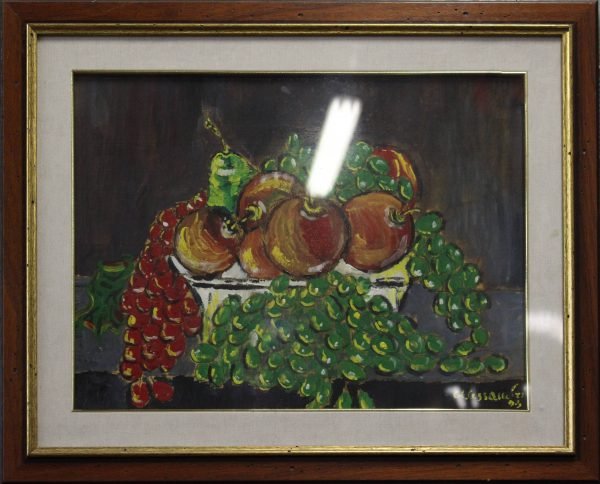quadro, natura morta con frutta