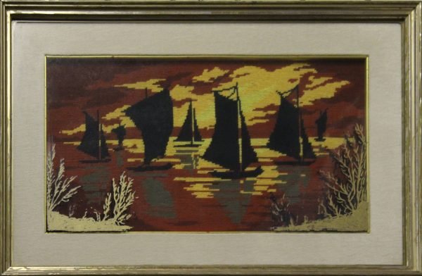 quadro, lana punto a mano