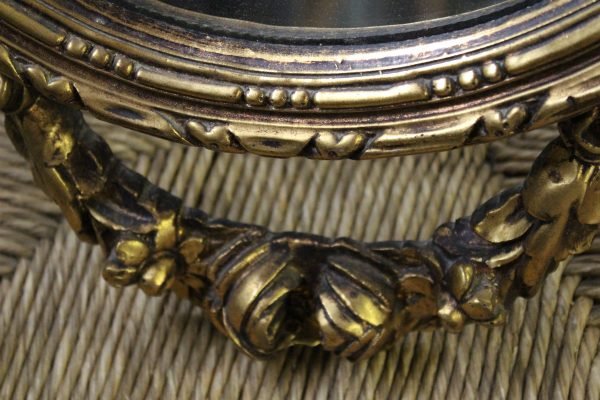 Specchio con cornice in legno dorata - immagine 3