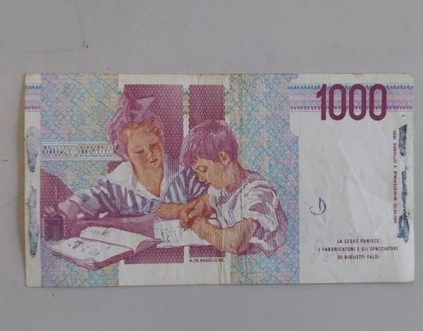 Quadro con banconota da MILLE Lire - immagine 2