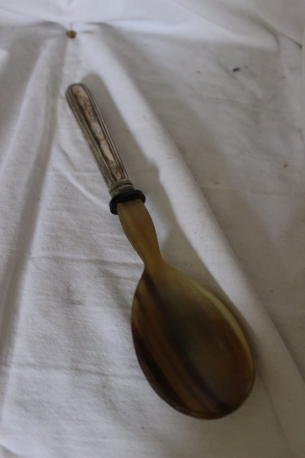 Mestolo in Osso con manico in Arg. 925
