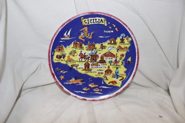 Piatto decorato Sicilia
