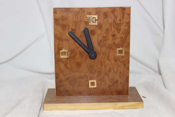 Orologio ligneo placcato in oro 24K