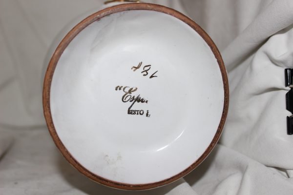 Vaso decorato con rifiniture color oro - immagine 2