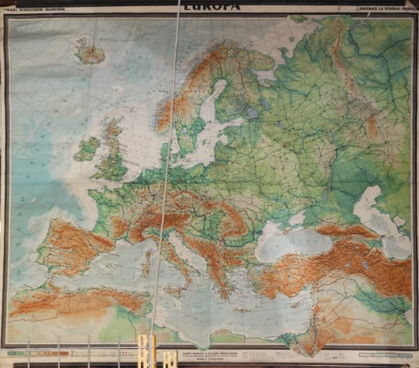 Cartina Murale a rilievo Europea