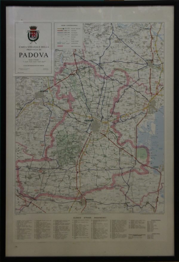 Carta stradale della provincia di Padova