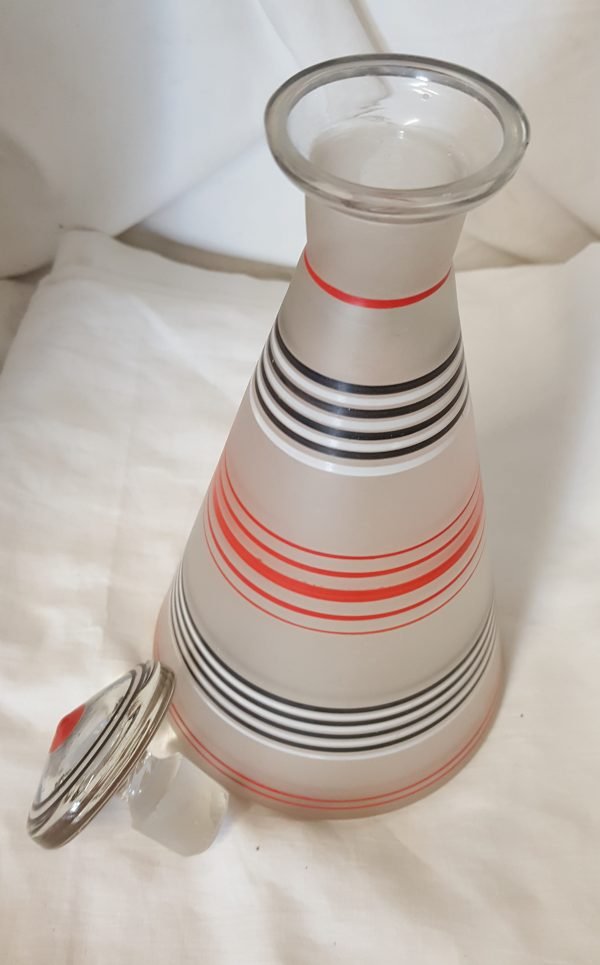 Vaso decorato  con coperchio in vetro - immagine 2
