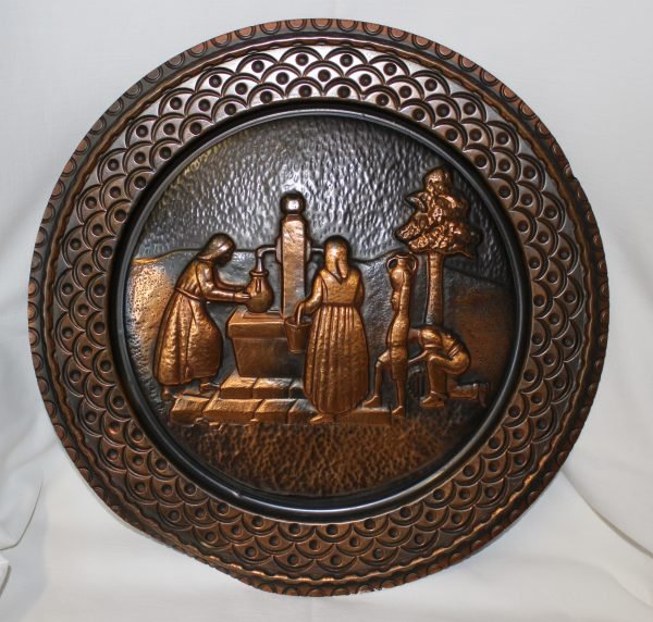 Piatto decorato in rame - immagine 2