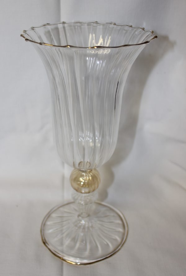 Vaso decorativo in vetro, fatto a mano. - immagine 3