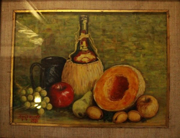 Quadro con natura morta ad olio Dante Gigli 1981