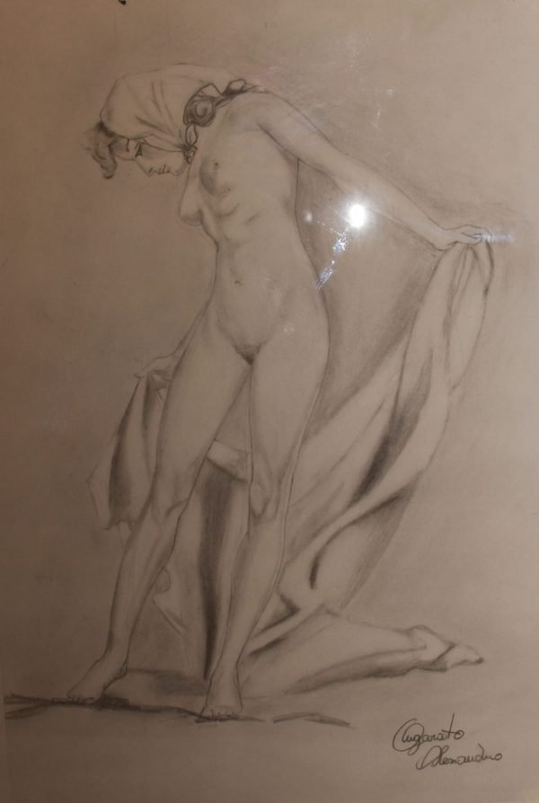 Quadro con donna Alessandro Ongarato