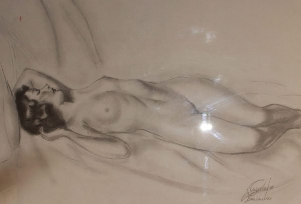 Quadro con donna Alessandro Ongarato