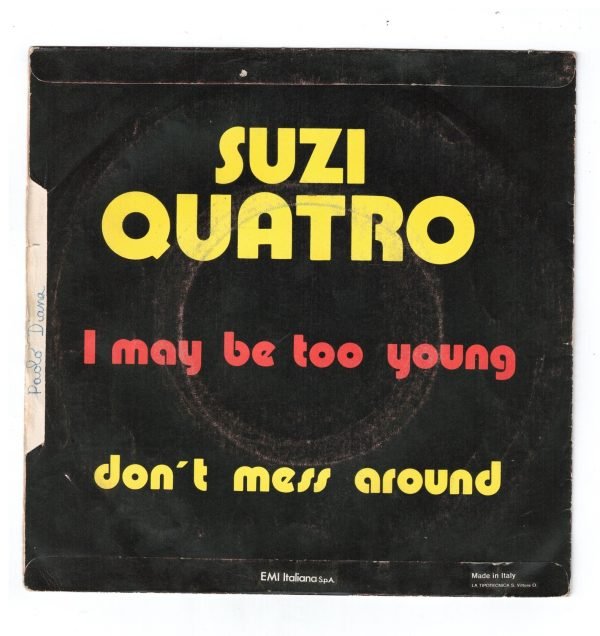 Suzi Quatro :"I may be too Young" 45 giri - immagine 2