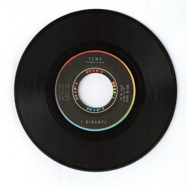 I GIGANTI: Tema (lato a); La bomba atomica(lato b) DISCO 45 GIRI - immagine 3
