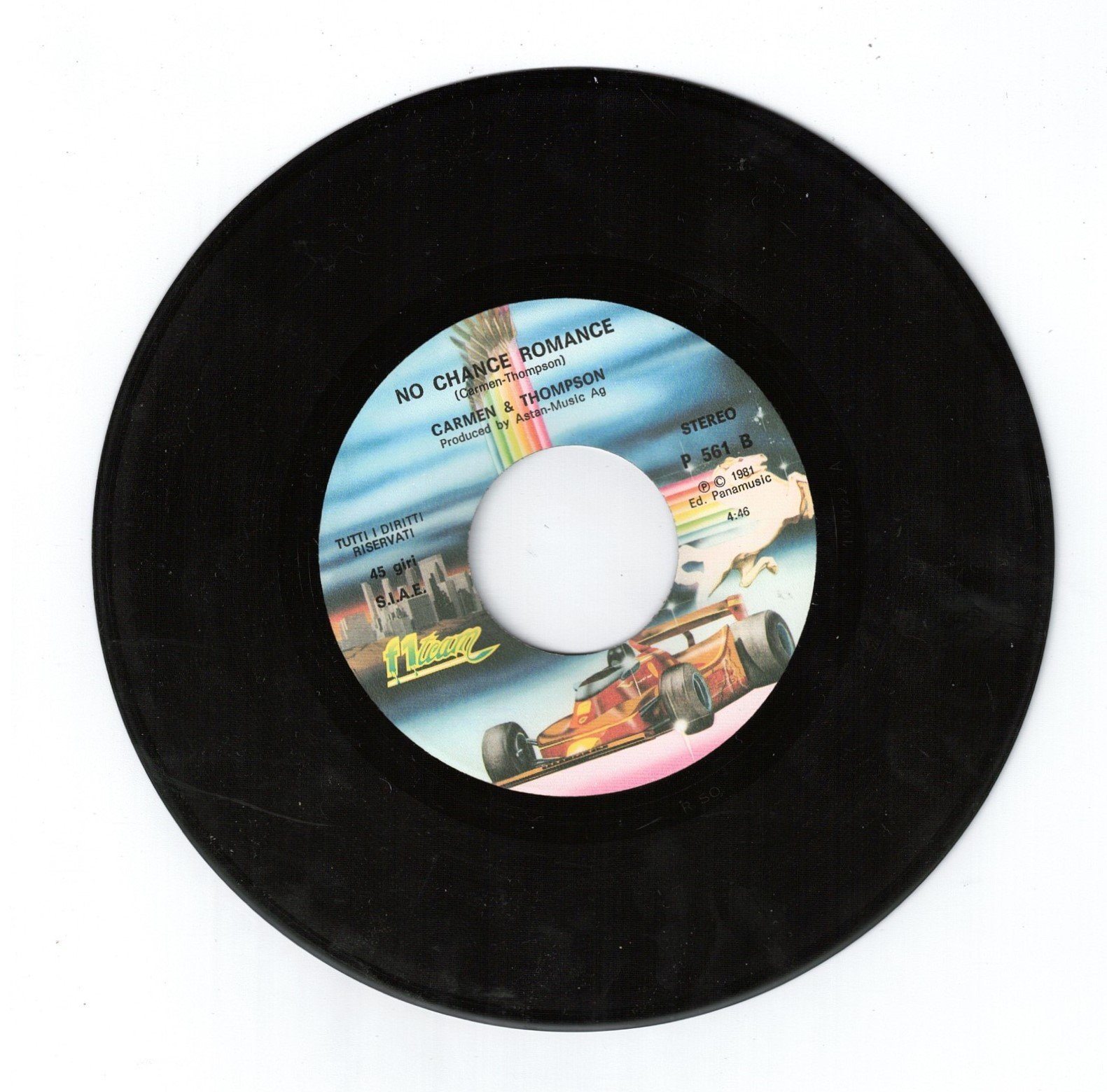 Carmen & Thompson:Follow me (lato a); No chance romance (lato b) DISCO 45 GIRI - immagine 4