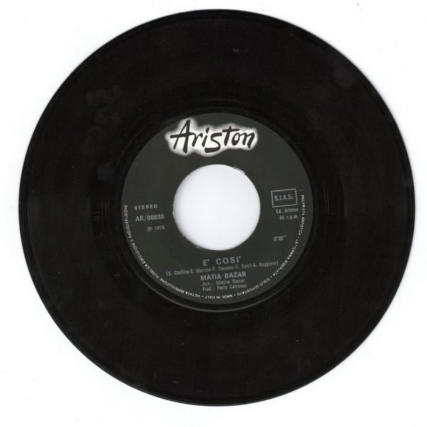 Matia Bazar: Tu semplicità (lato a); è così (lato b) DISCO 45 GIRI - immagine 4