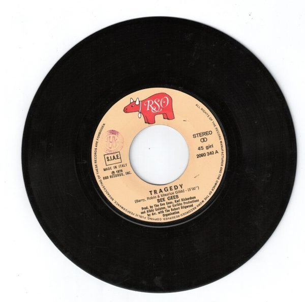 Bee Gees :    Tragedy (lato a); Until(lato b)  vinile 45 giri - immagine 3