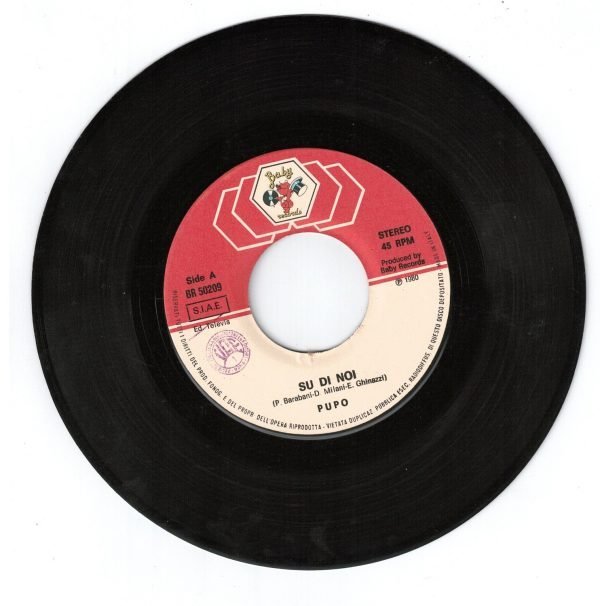 Pupo  - Su di noi (lato a); Lucia (lato b)  vinile 45 giri - immagine 3