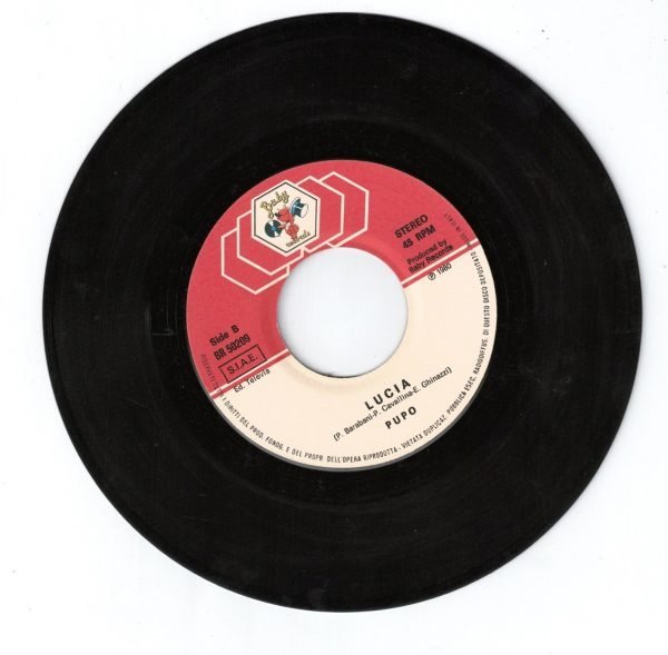 Pupo  - Su di noi (lato a); Lucia (lato b)  vinile 45 giri - immagine 4