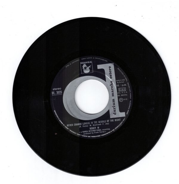 Boney M  -  Rasputin (lato a); Never change lovers in the middle of the night(lato b)  vinile 45 giri - immagine 4