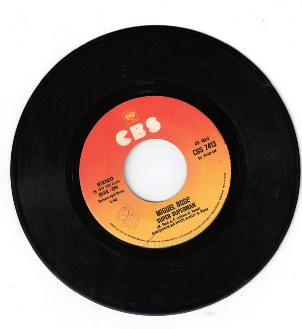 Miguel Bosé  Super Superman(lato a);  Vote Johnny 23(lato b)  vinile 45 giri - immagine 3
