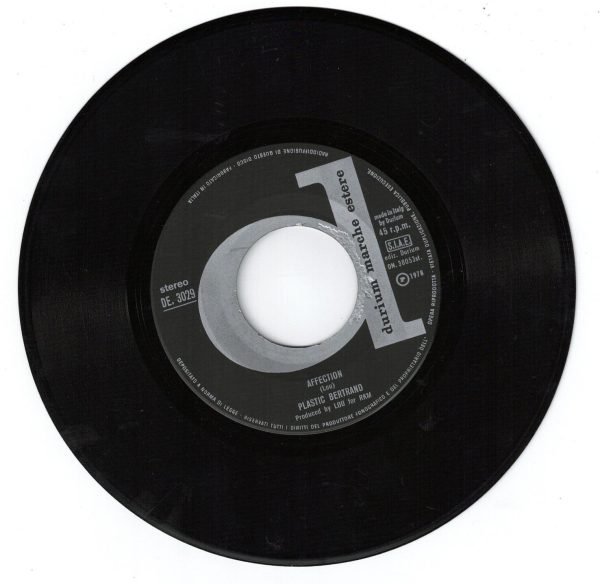 Plastic Bertrand -  Super cool(lato a);  Affection(lato b)  vinile 45 giri - immagine 4