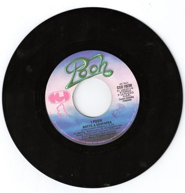 Pooh - Notte a sorpresa(lato a);  Tutto adesso(lato b)  vinile 45 giri - immagine 3