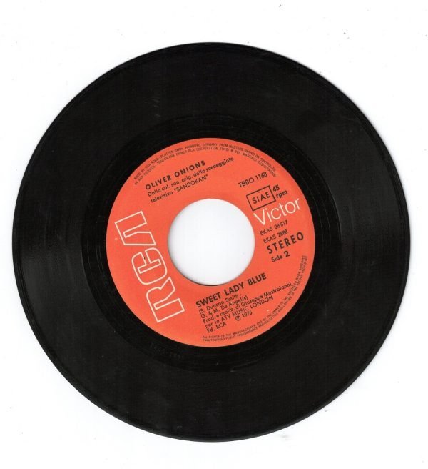 Oliver Onions - Sandokan(lato a);  Sweet lady blue(lato b)  vinile 45 giri - immagine 3