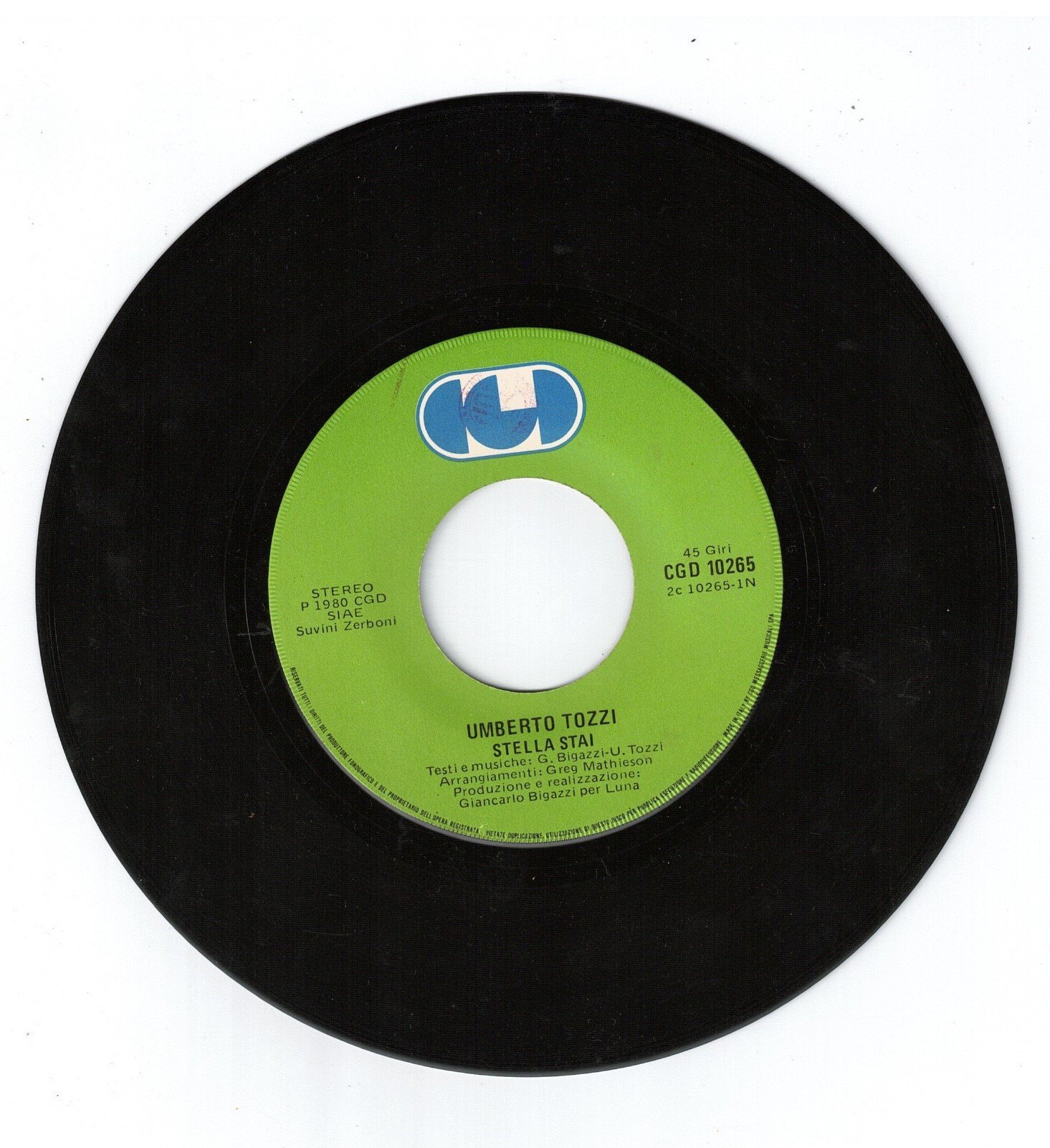 Umberto Tozzi: Stella Stai(lato a); Gabbie (lato b) - immagine 3