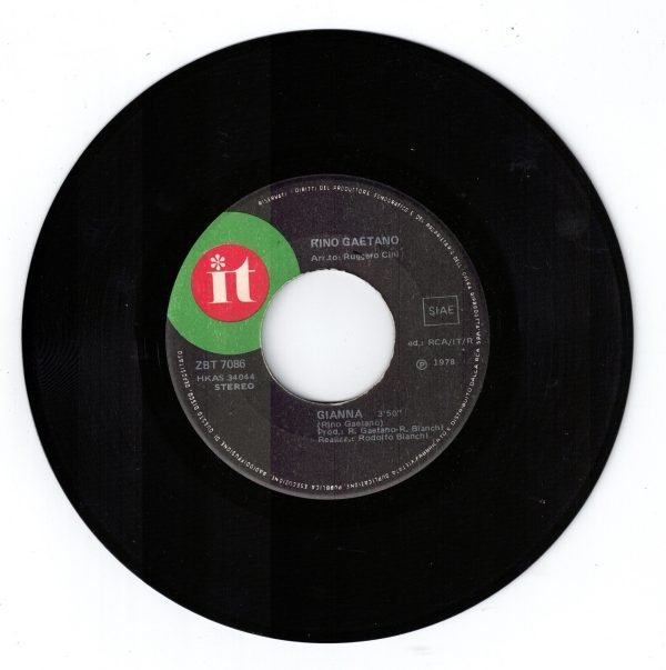 Rino Gaetano  - Gianna (lato a);  Visto che mi vuoi lasciare(lato b)  vinile 45 giri - immagine 3
