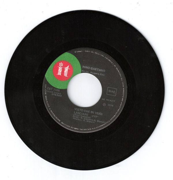 Rino Gaetano  - Gianna (lato a);  Visto che mi vuoi lasciare(lato b)  vinile 45 giri - immagine 4