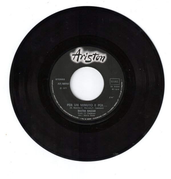Matia Bazar - Solo tu (lato a); Per un minuto e poi... (lato b) DISCO 45 GIRI - immagine 4