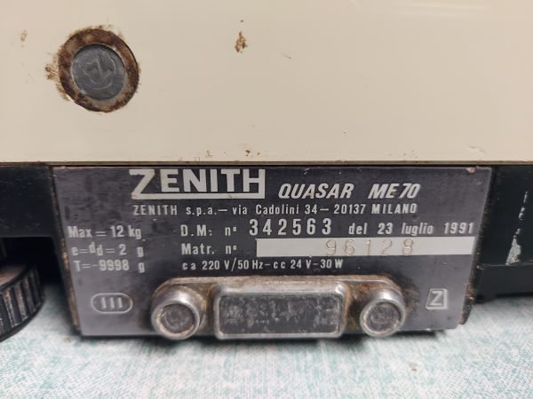 Bilancia Zenith Quasar Me 70  NON FUNZIONANTE/ DA RIPARARE - immagine 3