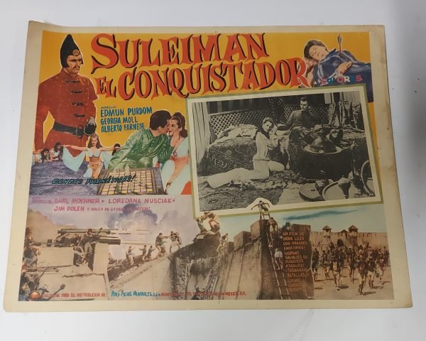 Locandina vintage   del film "Suleiman el Conquistador"