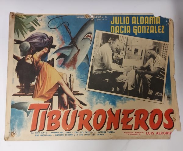 Locandina vintage   del film "Tiburoneros"