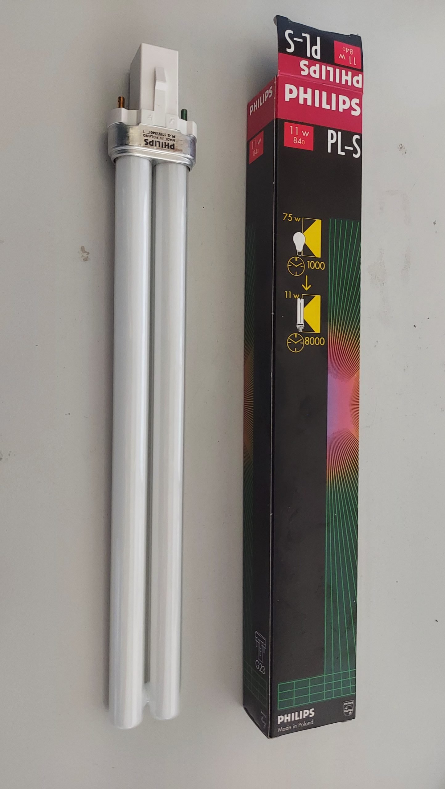 Lampada 11 W G23/ 84 PL- S Osram/Philips per lampade PL