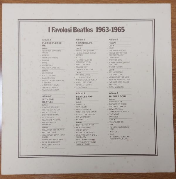 BEATLES - I favolosi Beatles 1963-1965 / 1966-1970 - Box 13 LP + Book + inserti - immagine 3