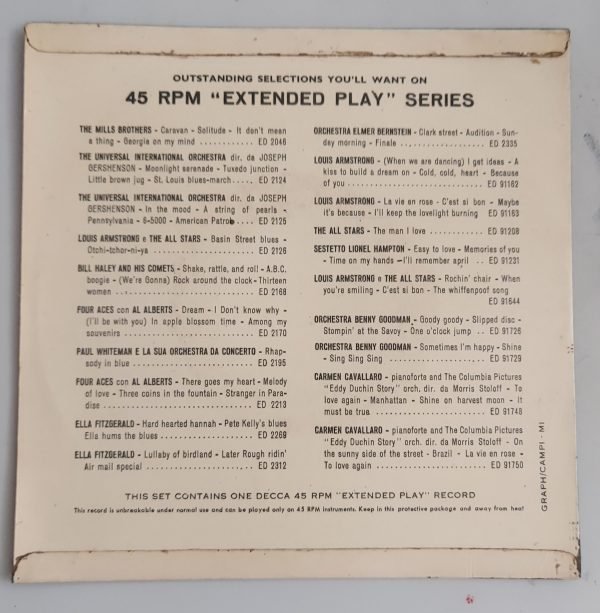 Louis Armstrong and  The all Stars  Panama (lato a); New Orleans function(lato b)  45 giri - immagine 2