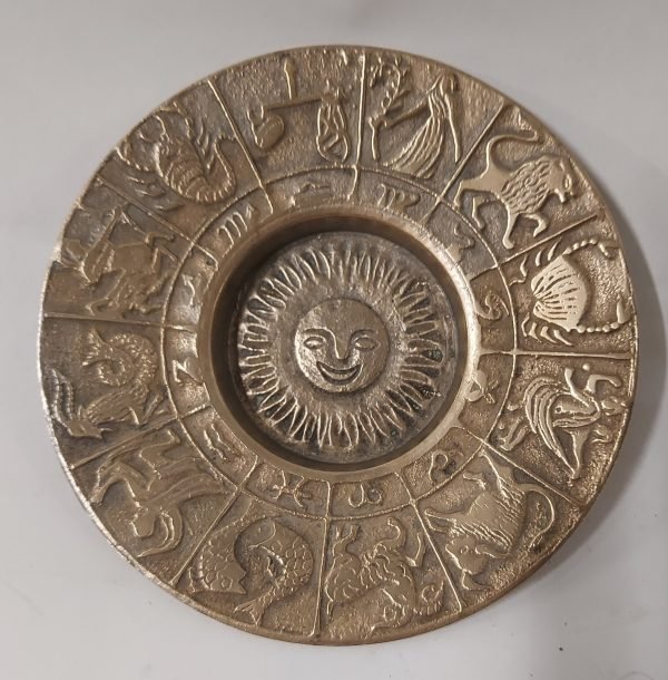 Piatto zodiacale in ottone