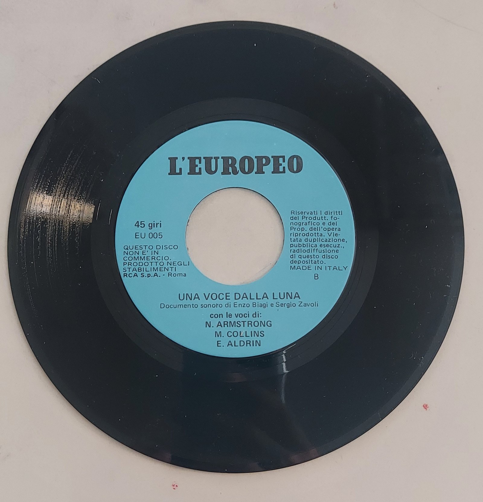 Una voce dalla luna. L'impresa del secolo raccontata dai protagonisti: Armstrong, Adrin, Collins.  45 giri - immagine 4